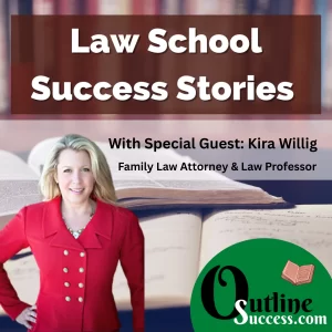 Promotional graphic showing image of Kira Willig for the Outline Success Stories Podcast